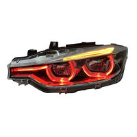 Lampu Depan LED SJC New V3 Sliver Smoke untuk BMW Seri 3 F30 F31 2013-2019 Kuning Putih Merah Tri-Color Drl Laris Manis Kualitas Tinggi
