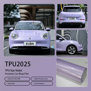 ฟิล์มกันรอยรถยนต์ TPU Gloss <span class=keywords><strong>Star</strong></span> Violet  แบบเคลือบเงา  ป้องกันรอยขีดข่วน  ติดตั้งแบบเปียก  ความหนา 7.5MIL  ฟิล์ม PPF สำหรับรถยนต์แบบม้วน - Product Image 1