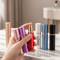 Flacon pulvérisateur de parfum rechargeable 5ml 10ml 15ml avec capuchon à tirette, étui cylindrique mince en aluminium et flacon intérieur en verre – Grande Vente