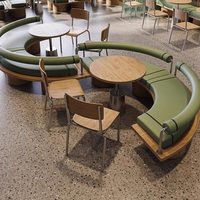 Ensemble table et chaises en acier inoxydable de style japonais pour les salons de thé, les cafés et les snacks