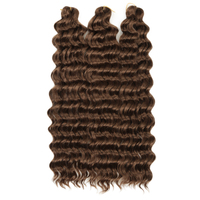 Extensions de cheveux synthétiques naturels ondulés pour tresses au crochet, effet vague océanique, 24 pouces, résistantes à la chaleur