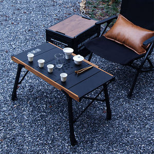 2025 Corea nuevo diseño al aire libre MESA DE Picnic plegable de aluminio negro Cocina Barbacoa IGT Camping parrilla Mesa - Product Image 5