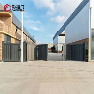 Chất Lượng Cao Hợp Kim Nhôm Tự Động Điện Gấp Cổng Nhôm Tùy Chỉnh Kích Thước Điều Khiển Từ Xa Sân Ngoài Trời Sử Dụng - Product Image 4