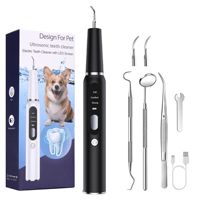 Kit de Nettoyage Dentaire Ultrasonique Rechargeable de Luxe pour Animaux de Compagnie, en ABS, pour Chiens et Chats, Élimination du Tartre et de la Plaque Dentaire, Étanche