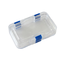 Boîte de rangement transparente pour bijoux et prothèses dentaires avec couvercles, 10x6x2,3 cm