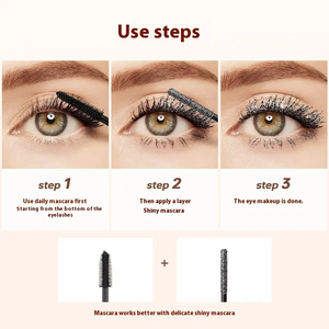 Diamante para máscara de pestañas, purpurina fina nacarada, crema de larga duración, maquillaje, pestañas sin manchas para máscara, ingredientes minerales, <span class=keywords><strong>La</strong></span> personalizada - Product Image 3