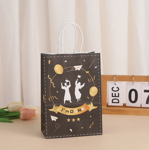 DAMAI Graduation <b>Decoration</b> 2026 Kids Party Black&Gold Graduation Cap Handbag Supplies Happy <b>Birthday</b> Decor <b>for</b> Paper Gift Bag - Product Image 4