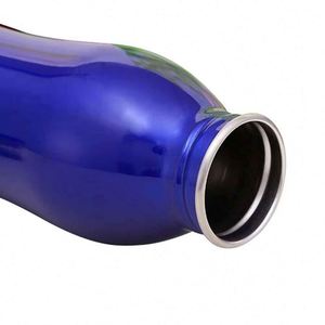 Stainless Steel Vacuum <b>Flask</b> Blue Round Tumbler Double Wall Insulated for Travel - Product Image 1