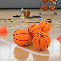 Ballon de sport miniature de poche pour l'intérieur, rebond silencieux, rebond doux, logo personnalisé, impression OEM pour les jeunes enfants, entraînement, basketball silencieux