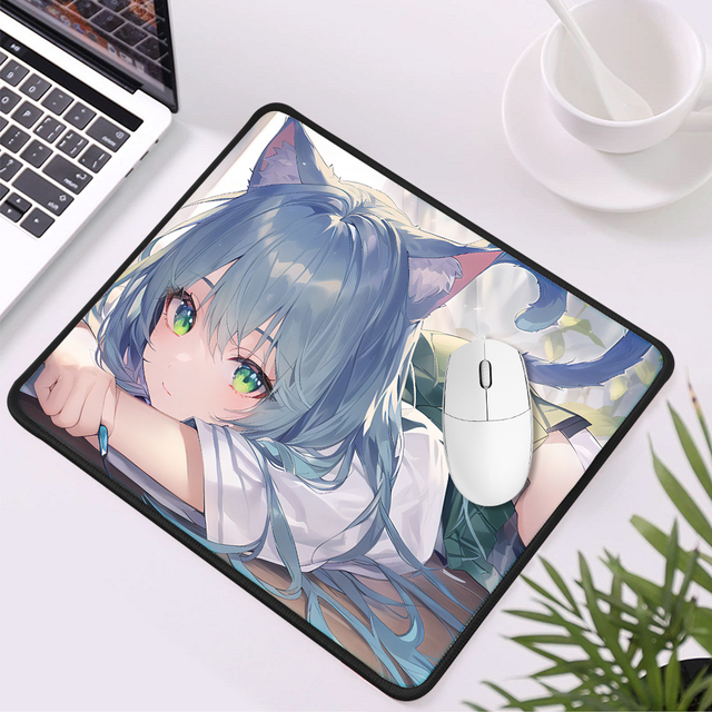 Custom Printed Small Office Mouse Pad Waterproof Non-Slip Cloth Natural Rubber European Standards Anime Cartoon Design Stock