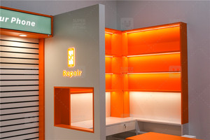 Tùy chỉnh điện tử Phụ kiện điện thoại tường hiển thị điện thoại di động sửa chữa cửa hàng trang trí kính điện thoại di động cửa hàng tủ trưng bày - Product Image 5