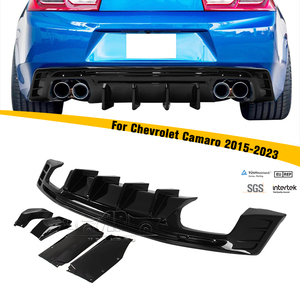 Haosheng pièces automobiles d'usine diffuseur de pare-chocs arrière en plastique aspect fibre de carbone lèvre arrière pour <span class=keywords><strong>Chevrolet</strong></span> Camaro 2015-2023 - Product Image 1
