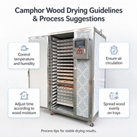 Équipement de séchage du bois de camphre, sécheuse à bois commerciale avec circulation d'air chaud pour le bois de camphre frais