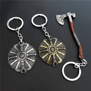 Porte-clés <span class=keywords><strong>God</strong></span> <span class=keywords><strong>of</strong></span> <span class=keywords><strong>War</strong></span> 4 Kratos, hache leviathan, bouclier, pendentif, arme, porte-clés, souvenir, bijoux, cadeau - Product Image 2