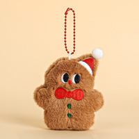 Vente en gros RTS série de Noël porte-clés en peluche doux arbre de Noël bonhomme de neige sac cintres petits accessoires ornement de Noël