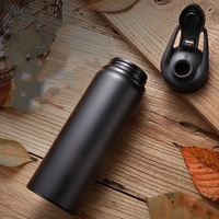 Bouteille d'eau portable en acier inoxydable pour vélo, à boire directement, pour activités sportives en extérieur et voyages, gourde métallique