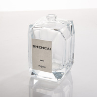 Flacon vaporisateur de parfum pour homme en verre transparent cylindrique de 100 ml, personnalisé et luxueux, avec bouchon unique