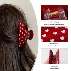Gorace Jewelry Love Shark Back Head <strong>Hair</strong> Clip Women PVC Material Casual Handmade High-end All-match <strong>Hair</strong> <strong>Accessories</strong> 9cm <strong>Yiwu</strong> - Product Image 3