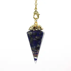 Huiying Best memento gold plated natural crystal stone inlaid spring pendulum fancy decorative wholesale
