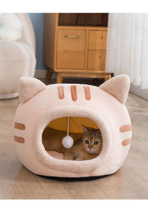 Bonito diseño, sensación Popular, forma de gato cálido, casa semicerrada, casa pequeña para esconder mascotas, cama única para perros - Product Image 2