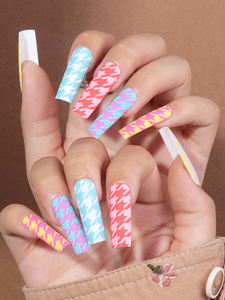 Temooi Nails Venta al por mayor Durable Press On Nails Long Coffin Ballerina Stiletto ABS Uñas postizas - Product Image 6