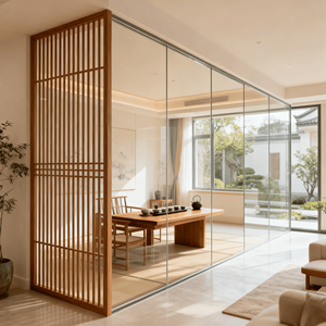 Divisor de <span class=keywords><strong>Oficina</strong></span> Tradicional de Vidrio Templado y Aleación de Aluminio, <span class=keywords><strong>Separador</strong></span> de Espacios para Privacidad en Áreas de Reuniones y Conferencias - Product Image 6