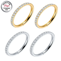 Anneaux segmentés articulés en zircon G23, anneaux de piercing pour le nez, clickers de septum, boucles d'oreilles créoles en titane, bijoux de piercing corporel Daith Lelix