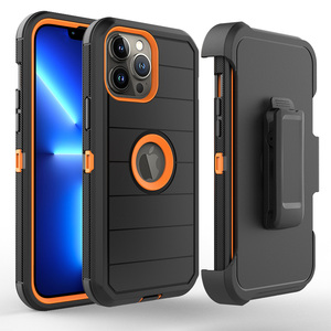Étui Defender Pro Clip de <span class=keywords><strong>ceinture</strong></span> robuste étui de <span class=keywords><strong>téléphone</strong></span> portable pour iPhone 17 16 Pro Max 14 15 Plus Heavy Duty Defender TPU couverture arrière - Product Image 1