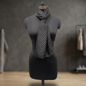Women's Long Silk Scarf Polka Dot Print Lightweight Fashion Accessory All Seasons Daily Wear - Product Image 4