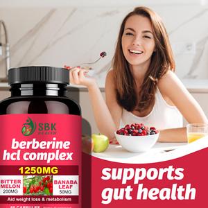 Boost Metabolism Berberine HCL Complex 1250MG Vegetable Capsules Bitter Melon Fruit Plant-Based <b>Supplement</b> for Gut Support - Product Image 4