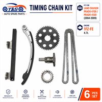 Nouveau kit de chaîne de distribution en acier allié pour Land Cruiser FZJ80 FZJ100 LX450 Coaster 4.5L 1FZ-FE DOHC Moteur essence 6 cylindres en ligne 1992-2007 OE