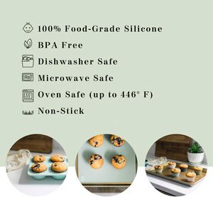 Home Kitchen Cooking Supplies Cake Decorating Tools <b>Silicone</b> Cake Cup Round Shaped Muffin Cupcake <b>Baking</b> Molds - Product Image 4