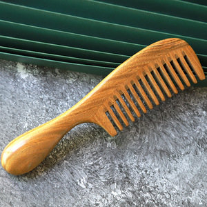 Wooden Massage <b>Comb</b> Sandalwood <b>Wide</b> Tooth Large Size For Home Use - Product Image 2