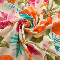 Tissu imprimé en viscose tissé personnalisé en usine en gros 100% tissu en rayonne 30S * 30S 110gsm pour tissu en rayonne filé pour robe