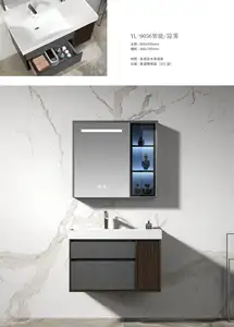 Mueble de baño de lujo Fregaderos de piedra de mármol natural Tocador de baño personalizado