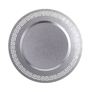 Assiette de service en métal avec motif de sapin de Noël, décoration de table pour la maison, les hôtels, les mariages, forme ronde, assiette de service pour aliments - Product Image 5