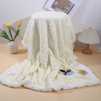Couverture épaisse pour enfants d'automne et d'hiver, méthode du haricot, polaire, tapis pour bébé, nouveau-né, couverture double face chaude, vente en gros