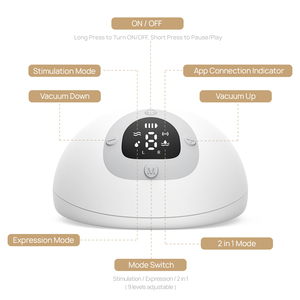 เครื่องปั๊มนมไฟฟ้าแบบพกพาคุณภาพสูง 3 โหมด ซิลิโคนคู่ ใช้งานได้โดยไม่ต้องใช้มือ สำหรับ<span class=keywords><strong>เด็ก</strong></span> ผลิตโดยบริลเลียนท์ ควอลิตี้ - Product Image 2