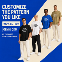T-shirt unisexe à manches courtes, couleur unie, épais (240 g/m², 300 g/m²), grande taille, confortable, pour l'été, coupe oversize, pour hommes, marque privée