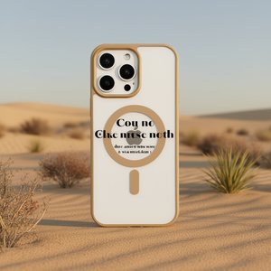 Coque magnétique transparente pour iPhone 16 Pro Max, fine, anti-jaunissement, protection en TPU et PC, couleur sable du désert - Product Image 2