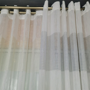 Cortinas transparentes de diseño de malla <span class=keywords><strong>gris</strong></span> <span class=keywords><strong>blanco</strong></span> de alta calidad, cortinas de gasa de ventana de alojamiento en casa de balcón Moq bajo - Product Image 6