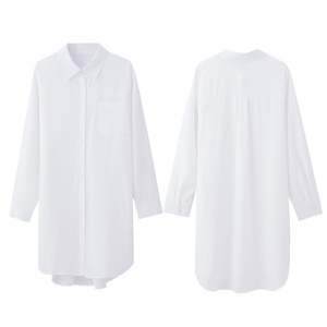 2024 Novo Design Venda Quente Longa Cor Sólida Temperamento Casual Camisa de Manga Cheia das Mulheres All-match Blusa - Product Image 6