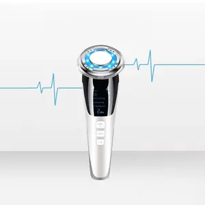 Yeni yüz temiz güzellik ekipmanları EMS galvanik makinesi led foton ışık terapisi sıcak soğuk yüz masajı