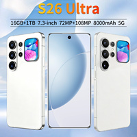 Smartphone Global Version S26 Ultra 5G Android 16 Layar LCD HD 7,3 Inci 120Hz RAM 16GB Penyimpanan 1TB Kamera 108MP Baterai 8000mAh Dual SIM