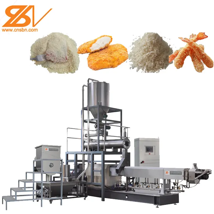 High quality panko bread crumb extrusion processing food machine production line for breadcrumbs