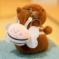 Capybara Pluche Knuffel Speelgoed Schattig Klein Hangertje Sleutelhanger Tas Charm Grensoverschrijdend Figuurtje voor 14 jaar en ouder Unisex Cadeau Groothandel