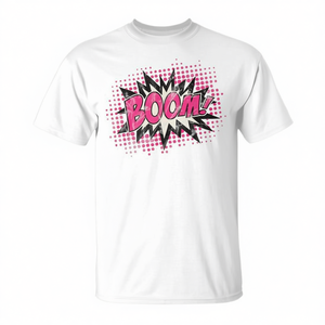 Camiseta Promocional con Burbuja de Voz de Explosión de Cómic Boom Bang Pow - Product Image 3