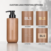 Bouteille Distributrice de Shampooing Vide Rechargeable Personnalisable 300 ml en Plastique PET Dépoli – Bouteille de Gel Douche et Lavant Corporel – MOQ 10000 PIÈCES