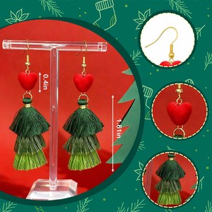 Pendientes de Borla Multicapa de Moda, Joyería de Moda, Pendientes Largos con Cuentas Coloridas para Carnaval, Regalos para el Día de San Valentín - Product Image 3