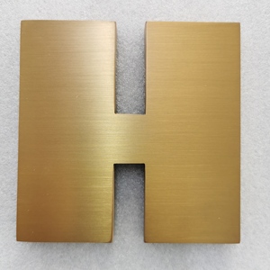 Custom Outdoor Brass <strong>Fabricated</strong> <strong>Letter</strong> Sign Architectural Signs Metal Channel <strong>Letter</strong> - Product Image 2